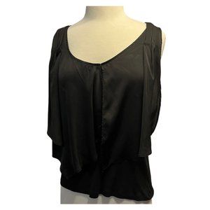 New York & Company Black Sleeveless Top, Size L